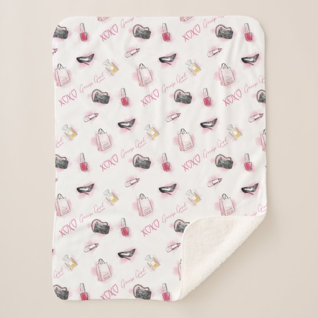 Manta Sherpa Patrón de maquillaje del Chica Gossip (Anverso)