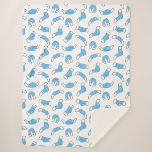 Manta Sherpa Patrón de máscara médica