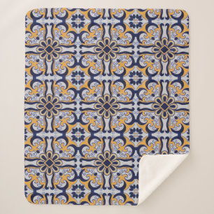 Manta Sherpa Patrón de mosaico portugués