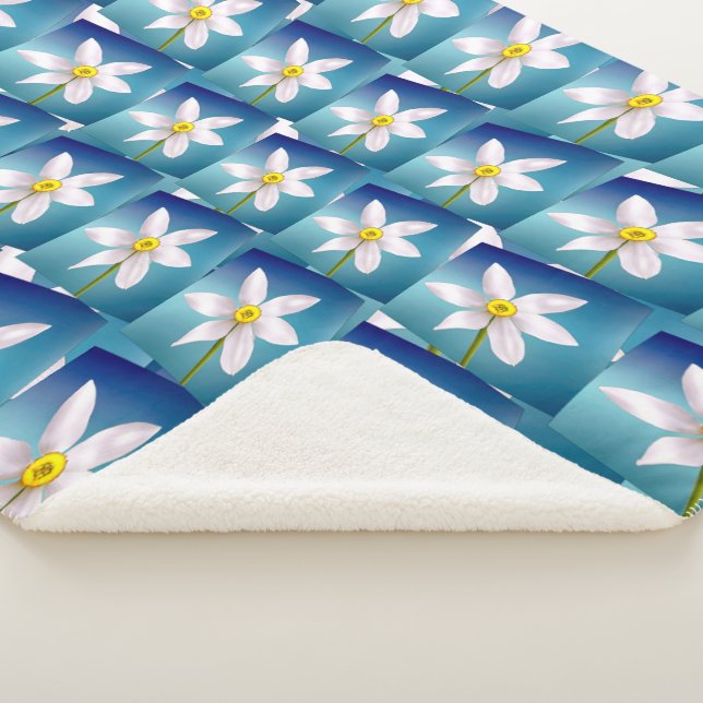 Manta Sherpa Patrón de Narciso Blanco (3/4)