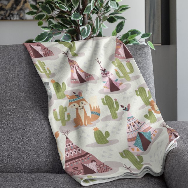 Manta Sherpa Patrón de nativos indígenas de la tribu Woodland S (Subido por el creador)