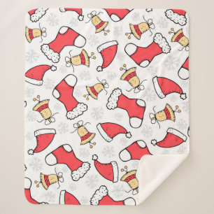 Manta Sherpa Patrón de Navidades sin inconvenientes, diseño fes