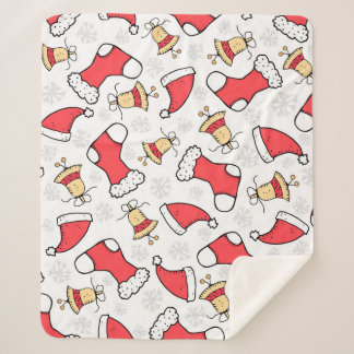 Manta Sherpa Patrón de Navidades sin inconvenientes, diseño fes