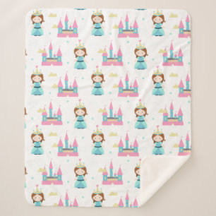Manta Sherpa Patrón de niñas bebés princesas