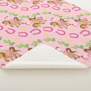 Manta Sherpa Patrón de niñita de corte