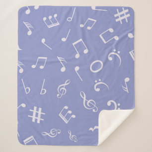Manta Sherpa Patrón de notas musicales