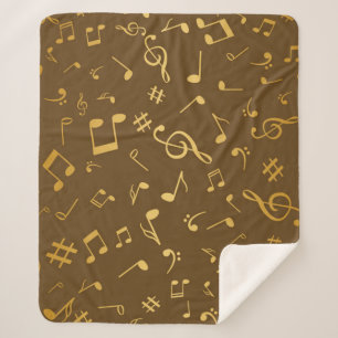 Manta Sherpa Patrón de notas musicales
