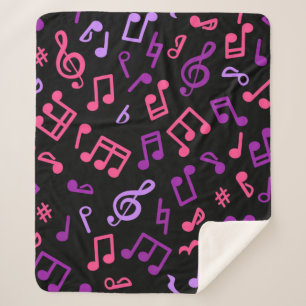 Manta Sherpa Patrón de notas musicales