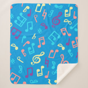 Manta Sherpa Patrón de notas musicales