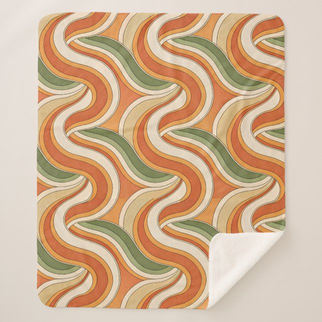 Manta Sherpa Patrón de ondas mágicas (Anverso)