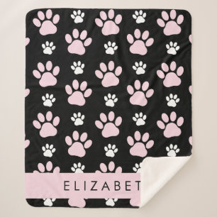 Manta Sherpa Patrón De Paws, Paws Rosados, Papas De Perro, Tu N