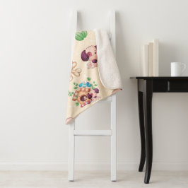 Manta Sherpa Patrón de perro adorable