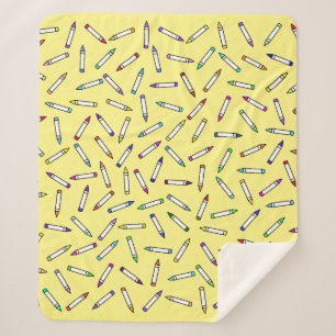 Manta Sherpa Patrón de personalizado Crayon