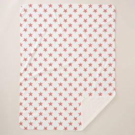 Manta Sherpa Patrón de pez estrella de coral