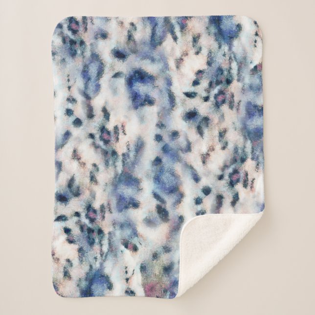 Manta Sherpa Patrón de piel de impresión de animales de leopard (Anverso)