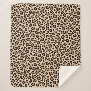Manta Sherpa Patrón de Piel de Leopardo