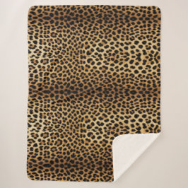 Manta Sherpa Patrón de piel de leopardo