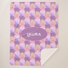 Manta Sherpa Patrón de piña divertida