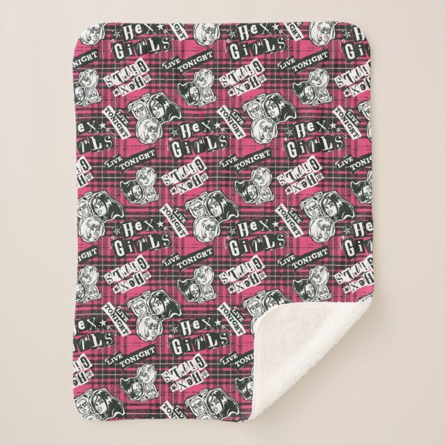 Manta Sherpa Patrón de Punk de Chicas hexadecimales (Anverso)