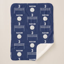 Manta Sherpa Patrón de red y bolas de voleibol personalizadas