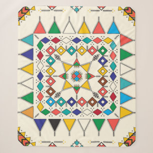 Manta Sherpa Patrón de repetición geométrica decorativa inspira