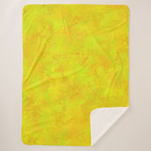 Manta Sherpa Patrón de resumen verde del Naranja amarillo