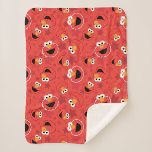Manta Sherpa Patrón de rostros de Elmo Rojo