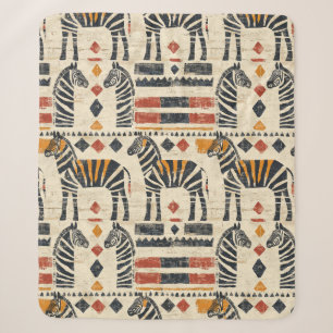 Manta Sherpa Patrón de safari tribal cebra boho