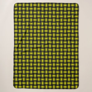 Manta Sherpa Patrón de Tejido Amarillo Negro