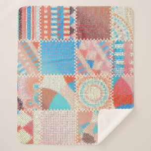 Manta Sherpa Patrón de tela en bruto: patrón de vintage textura