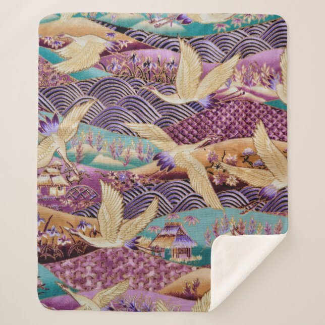 Manta Sherpa Patrón de tela textil (Anverso)