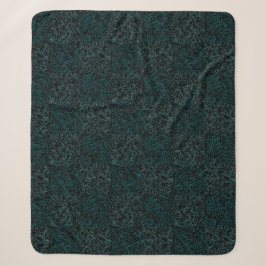 Manta Sherpa Patrón de terreno Verde 01bx4.Negro