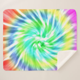Manta Sherpa Patrón de tinte de espiral Sherpa Fleece Blanket