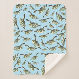 Manta Sherpa Patrón de tortugas marinas