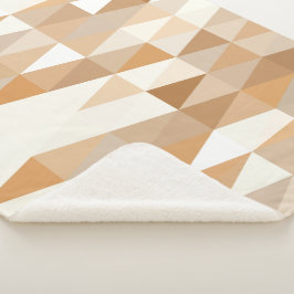 Manta Sherpa Patrón de triángulo marfil marfil marrón gris