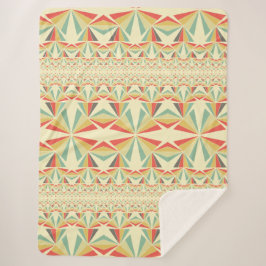 Manta Sherpa Patrón de triángulos tribales abstractos de Art De