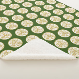 Manta Sherpa Patrón de trío de perro celta dorado