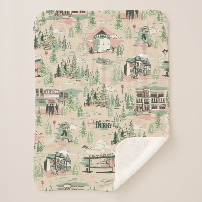 Manta Sherpa Patrón de ubicación de cerezos (Anverso)