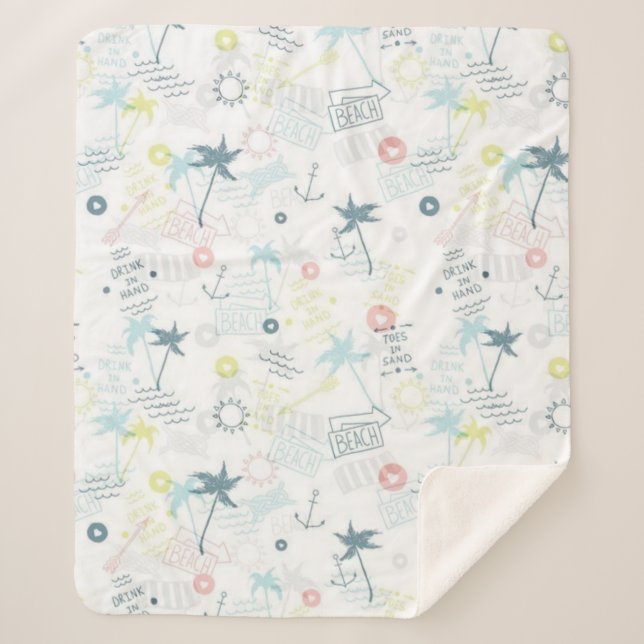 Manta Sherpa Patrón de verano (Anverso)