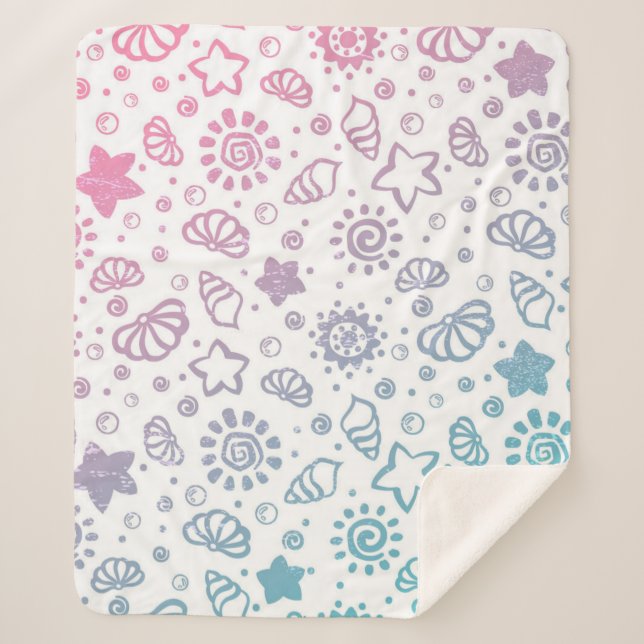 Manta Sherpa Patrón de verano (Anverso)