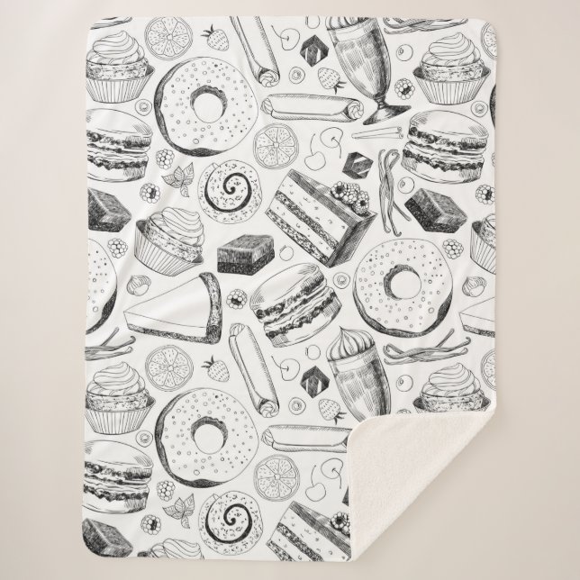 Manta Sherpa Patrón delicioso (Anverso)