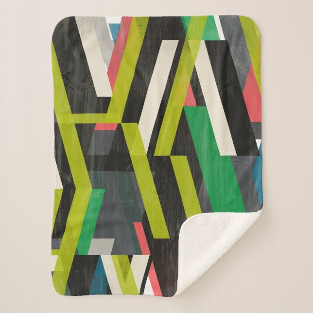 Manta Sherpa Patrón diagonal deslizante (Anverso)