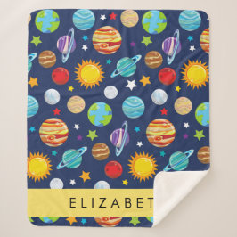 Manta Sherpa Patrón espacial, planetas, estrellas, cosmos, tu n
