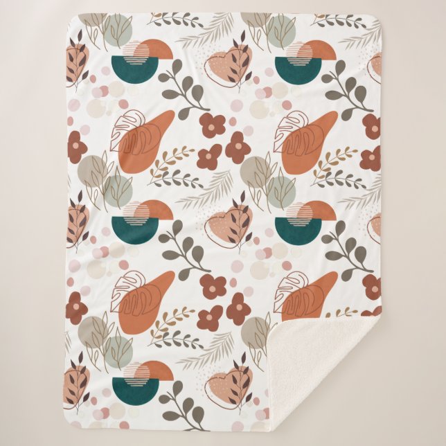 Manta Sherpa Patrón estético A10 de BOHO (Anverso)