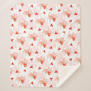 Manta Sherpa Patrón Fénix Bird Y Phoenix Flower Seamless