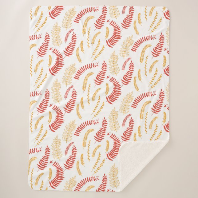 Manta Sherpa Patrón floral (Anverso)