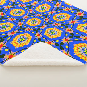 Manta Sherpa Patrón floral estético