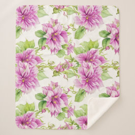 Manta Sherpa Patrón floral I Flores de Lima