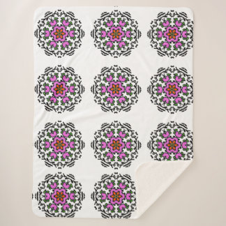 Manta Sherpa Patrón Floral Mandala