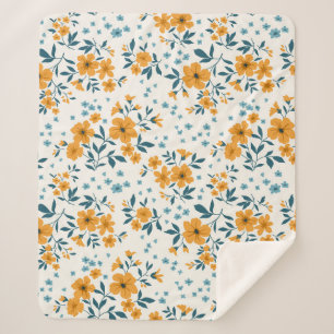 Manta Sherpa Patrón floral vintage a la moda. Endless de